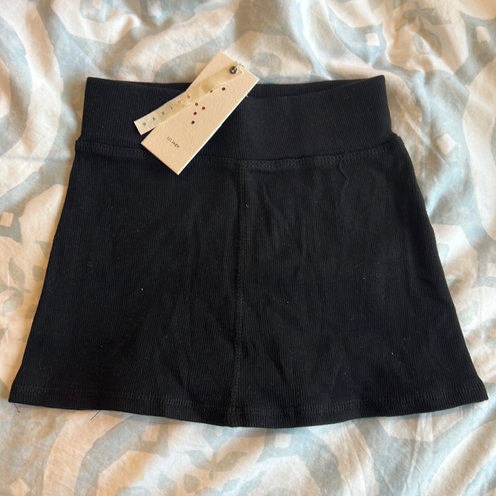 Lil Legs black rib skirt 3T